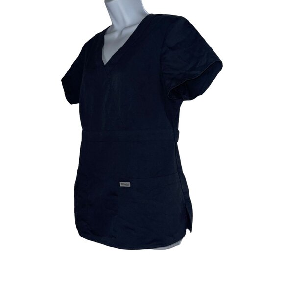 Greys Anatomy by Barco Gray Womens M Scrub Top Shirt Style 4153 Pockets Solid - Picture 5 of 8